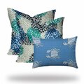 Palacedesigns 20 x 20 in. Blue Coastal Indoor & Outdoor Sewn Pillows Multi Color, 3PK PA3659745